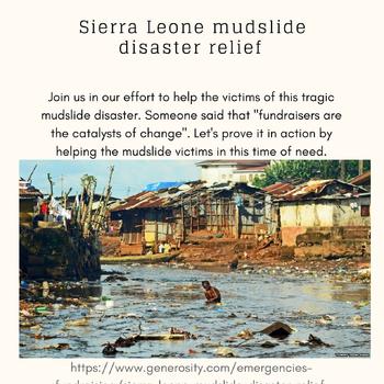 Sierra Leone mudslide disaster relief - Fundraising